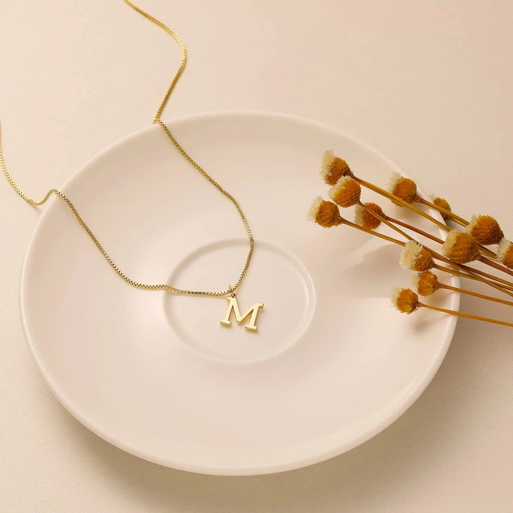 Liora Initial Letter Pendant Necklace