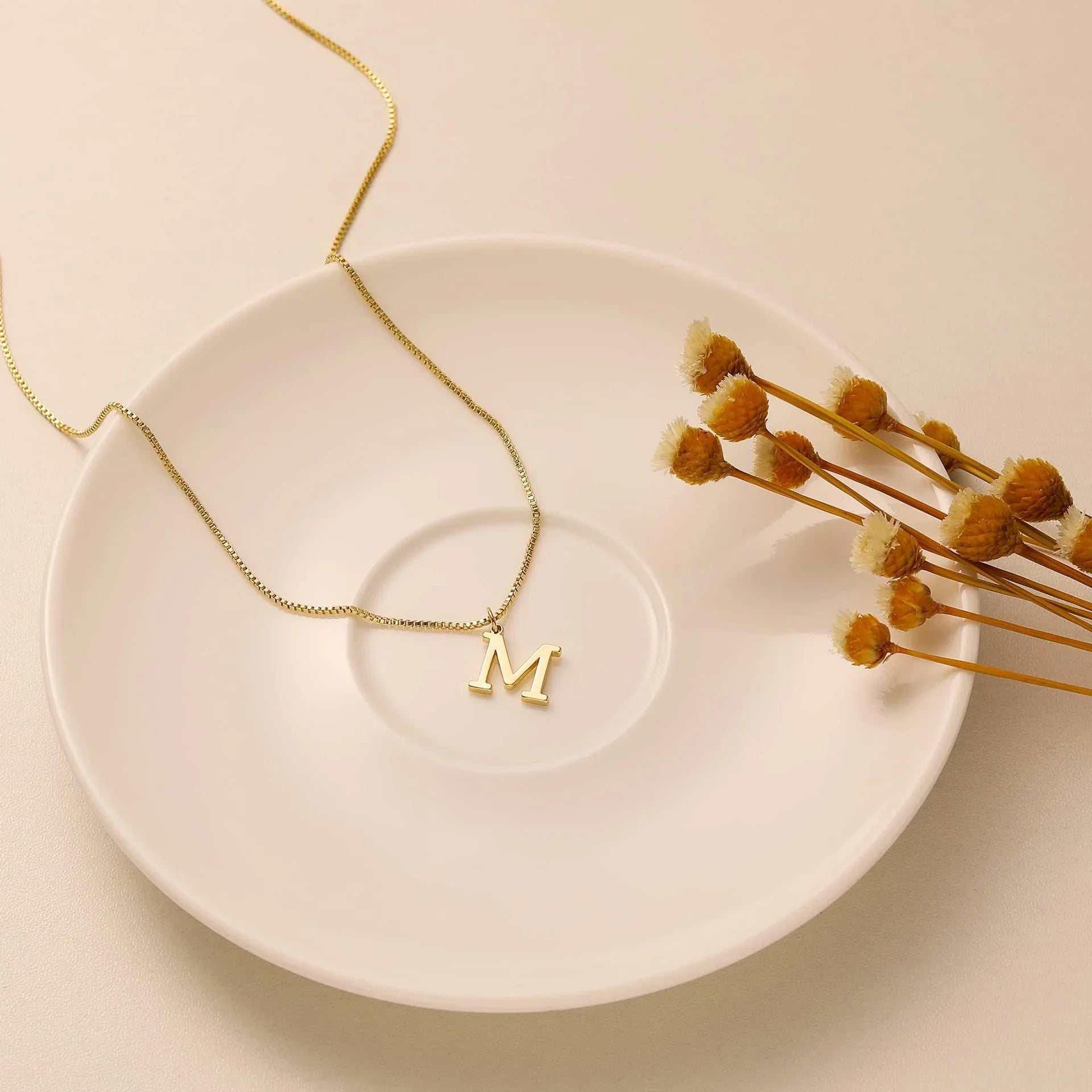 Liora Initial Letter Pendant Necklace