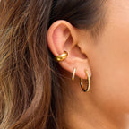 Contemporary Gold Hoops 3-Pair Bundle Set