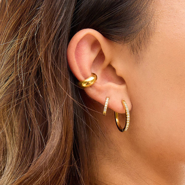 Contemporary Gold Hoops 3-Pair Bundle Set