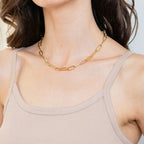 Cassia Gold Paperclip Chain Necklace