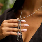 Silver Chain 3-Piece Necklace Bundle Set