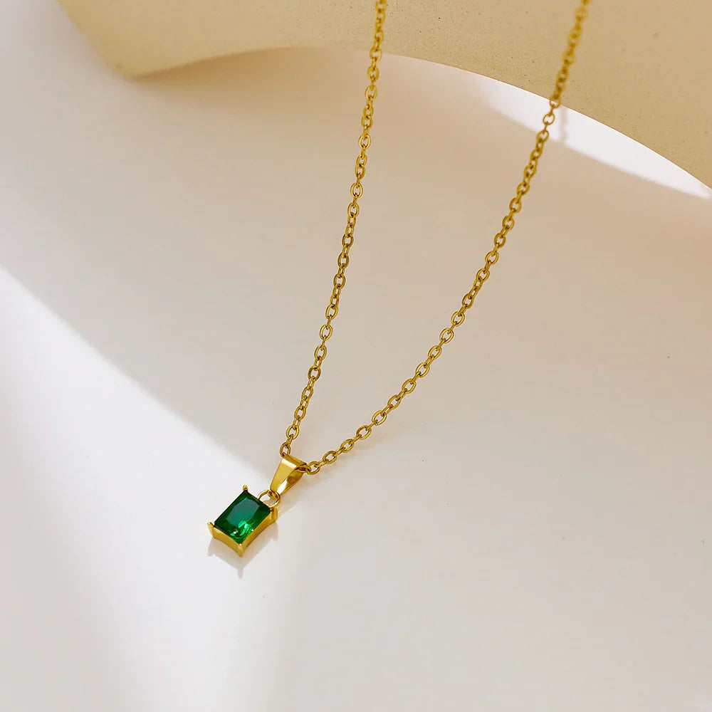 Émeraude Green Gemstone Necklace