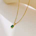 Émeraude Green Gemstone Necklace