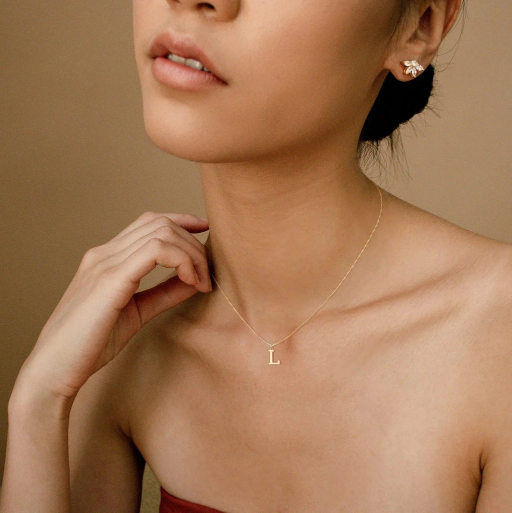 Liora Initial Letter Pendant Necklace