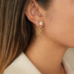 Diamond Drop & Teardrop Cuff Earrings Bundle Set