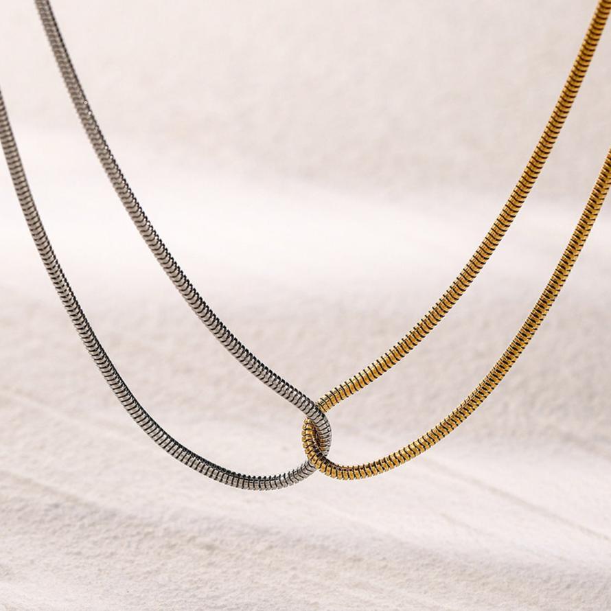Sabine Two-Tone Chain Necklace