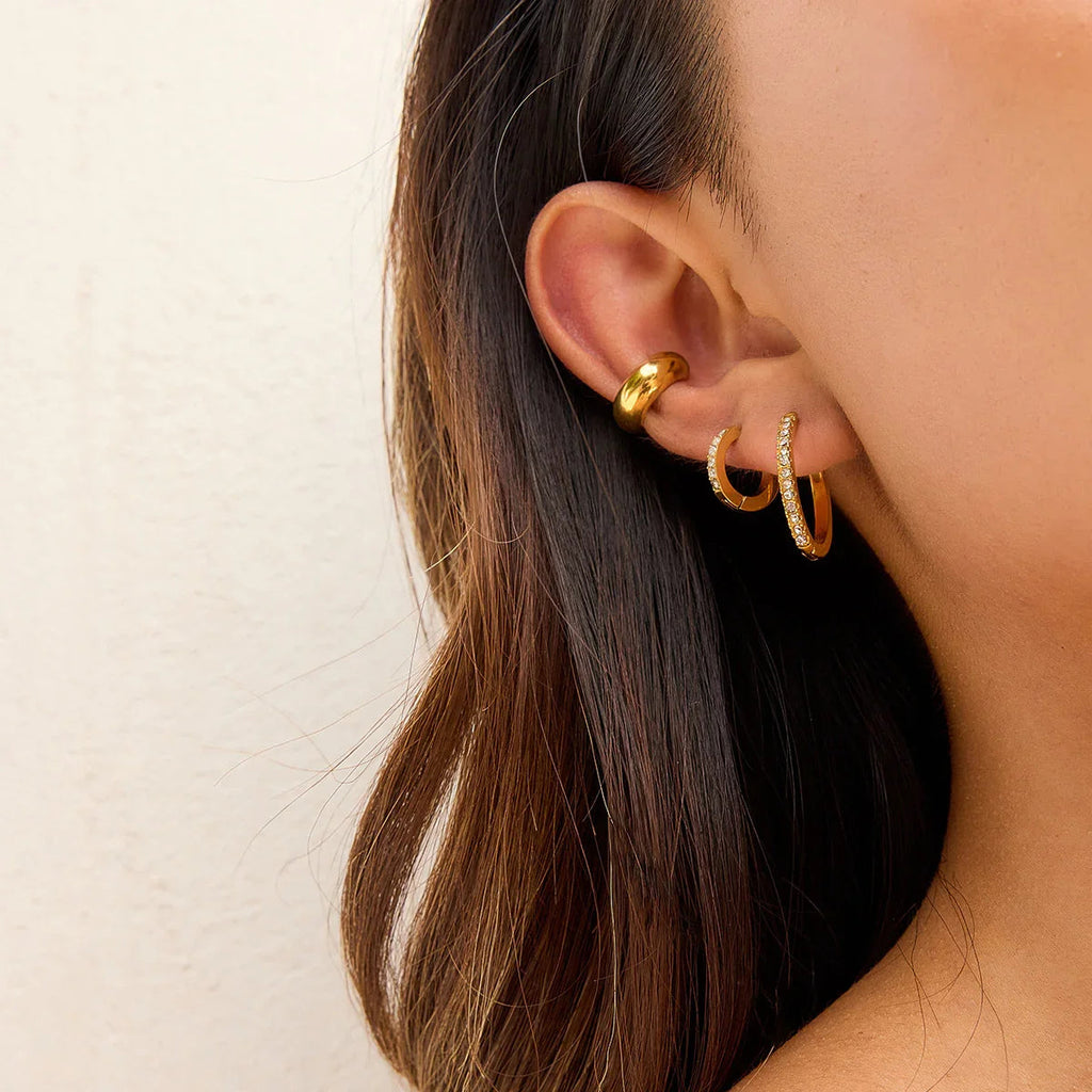 Contemporary Gold Hoops 3-Pair Bundle Set
