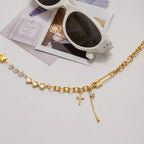 Aveline Diamond & Pearl Gold Necklace