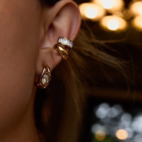 Essential Gold Hoops 3-Pair Earrings Bundle Set
