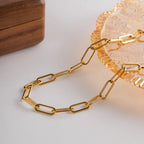 Cassia Gold Paperclip Chain Necklace