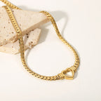 Amara Dainty Heart Charm Choker