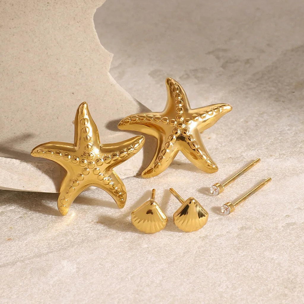 Ocean-Inspired Charm Earrings Bundle Set