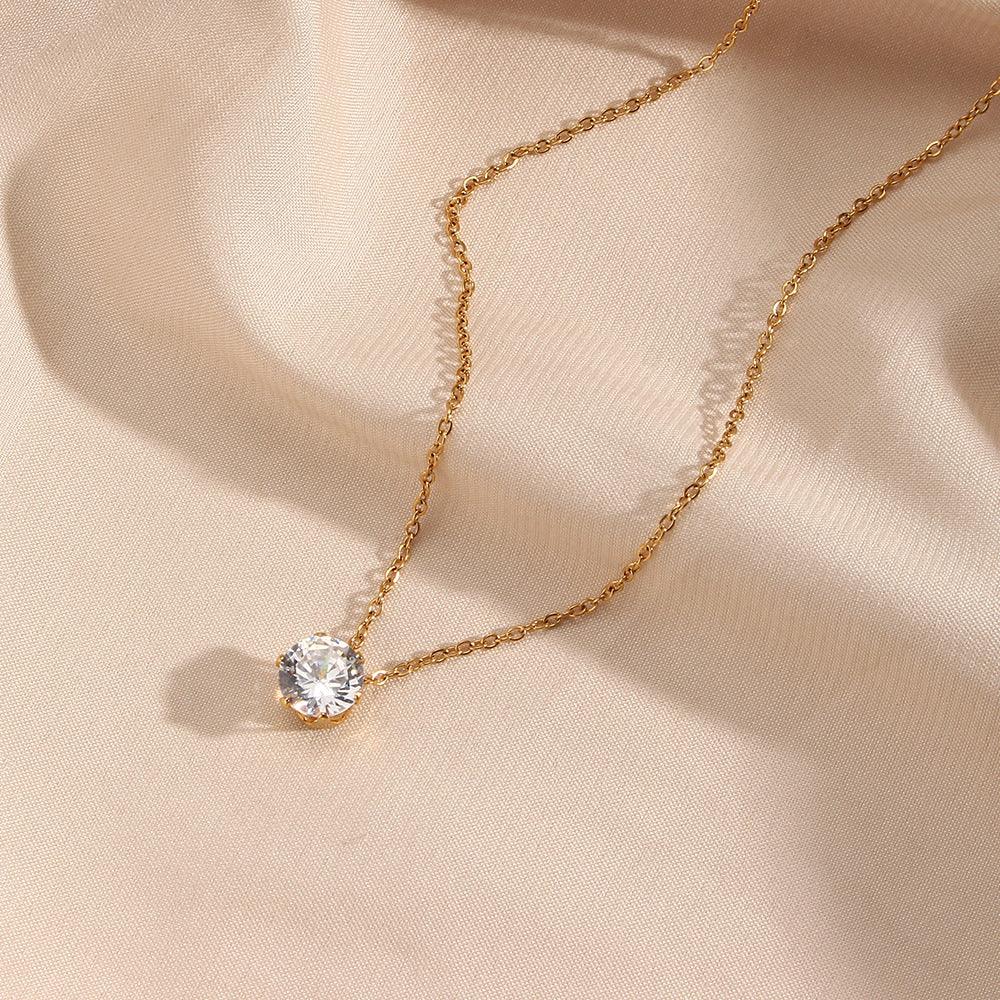 Lila Solitaire Diamond Necklace