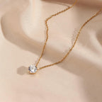 Lila Solitaire Diamond Necklace