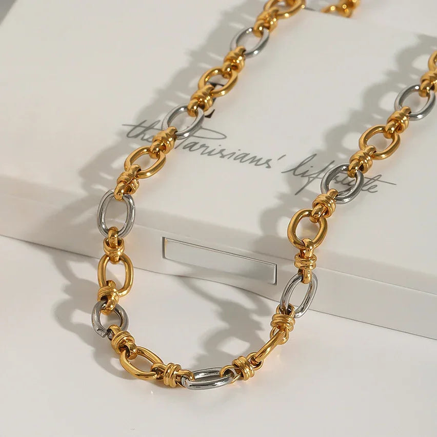 Beatrix Two-Tone Gold Necklace