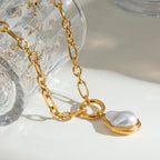 Opaline Mother-of-Pearl Pendant Necklace