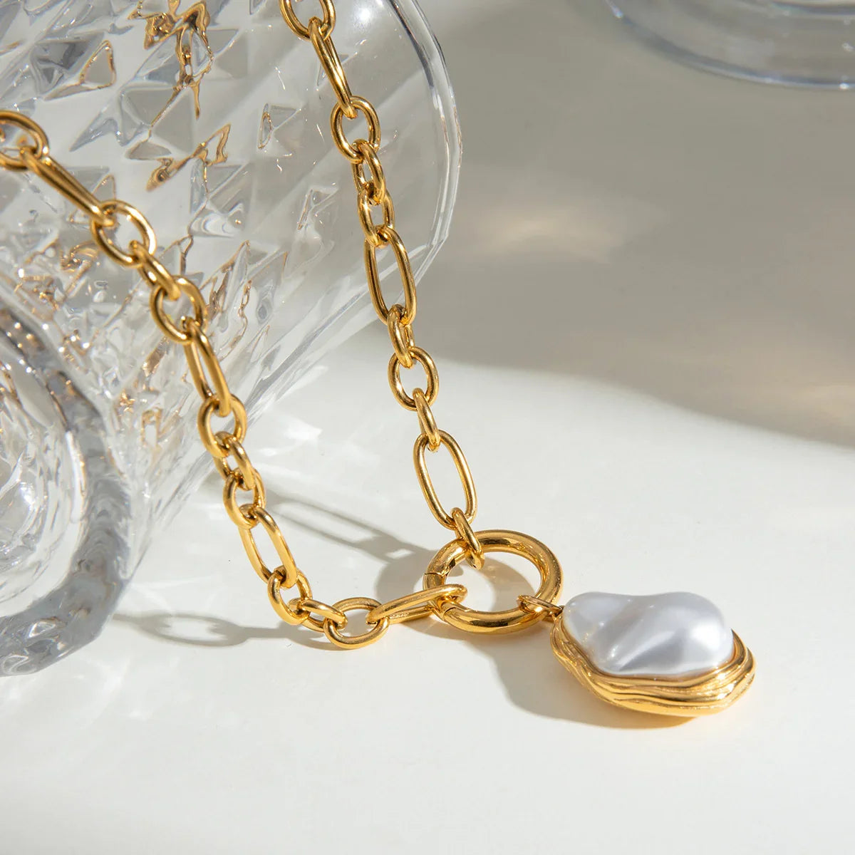Opaline Mother-of-Pearl Pendant Necklace