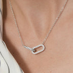 Rosaline Interlocking Diamond Pendant Necklace