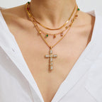 Celeste Diamond Cross Necklace