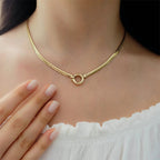 Camille Herringbone Pendant Necklace