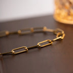 Cassia Gold Paperclip Chain Necklace