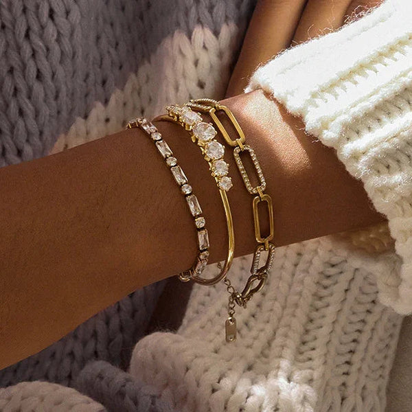 Essential Diamond 3-Piece Bracelet Bundle Set