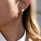 Gold Hoops, Diamond Crawlers & Teardrop Studs Bundle Set