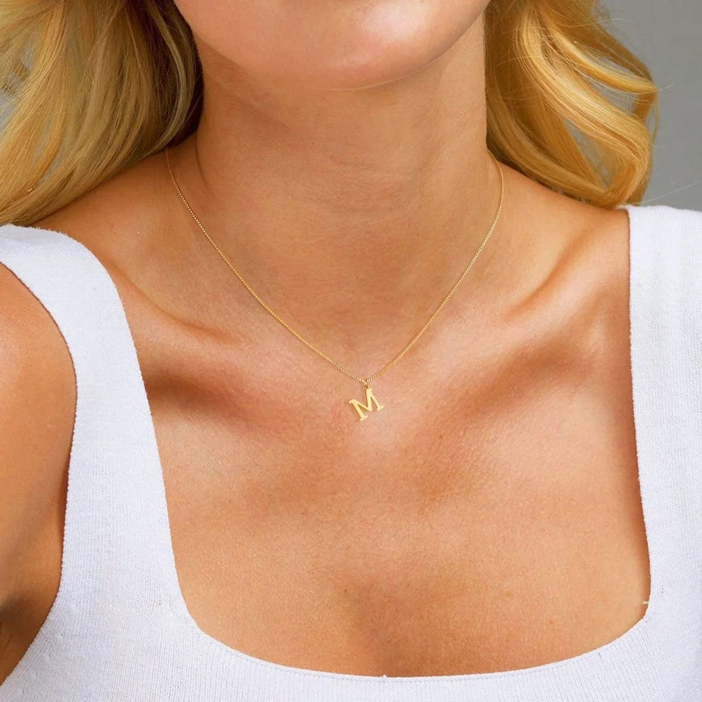Liora Initial Letter Pendant Necklace