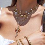 Coastal Pearl & Gold Layered Jewelry Bundle Set