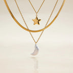 Selene Sun & Moon Layered Necklace