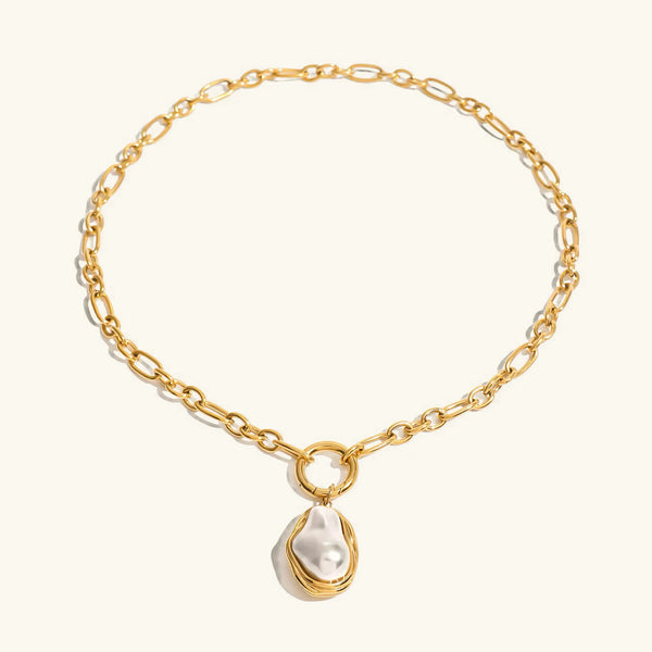 Opaline Mother-of-Pearl Pendant Necklace