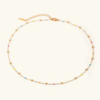 Coralie Beaded Gold Chain Necklace