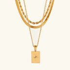 Aurelia Triple Layered Gold Necklace