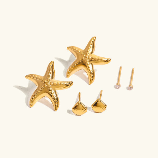 Ocean-Inspired Charm Earrings Bundle Set