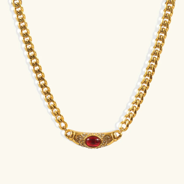 Ophelia Vintage Gemstone Pendant Necklace