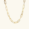 Cassia Gold Paperclip Chain Necklace