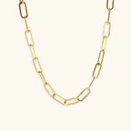 Cassia Gold Paperclip Chain Necklace