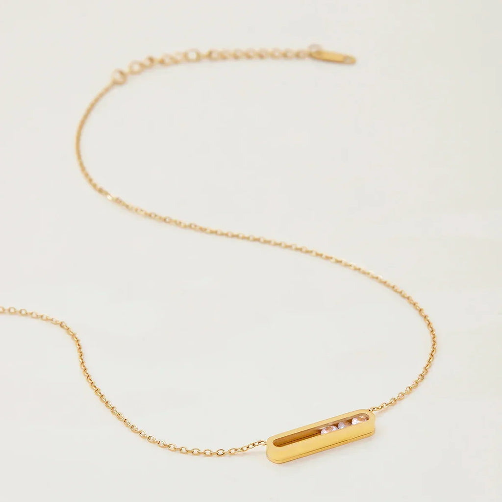 Thea Sculpted Gold Pendant Necklace