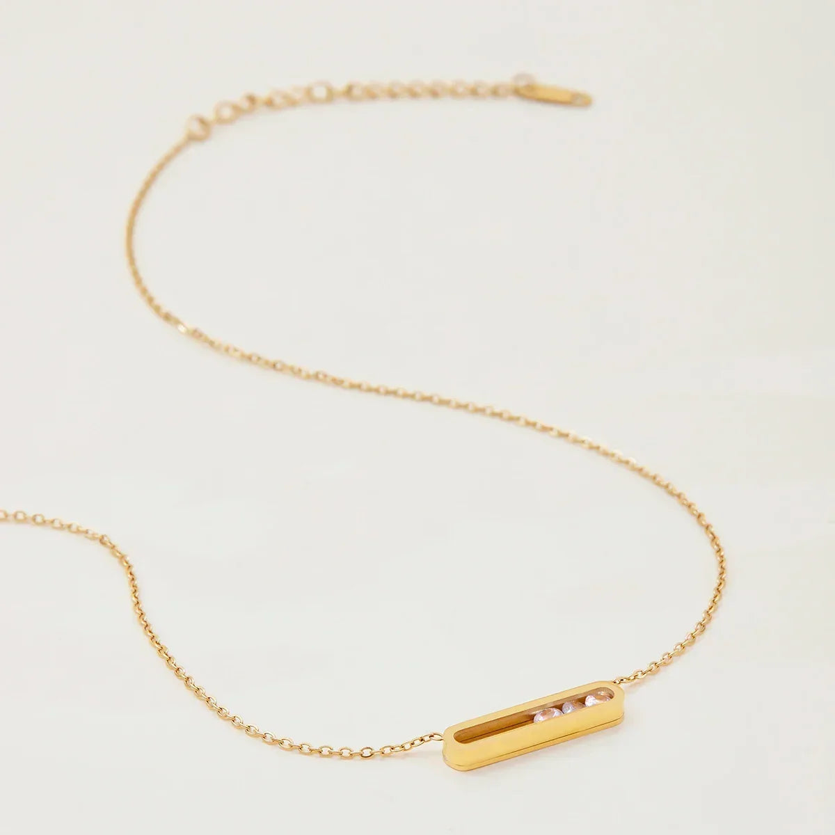 Thea Sculpted Gold Pendant Necklace