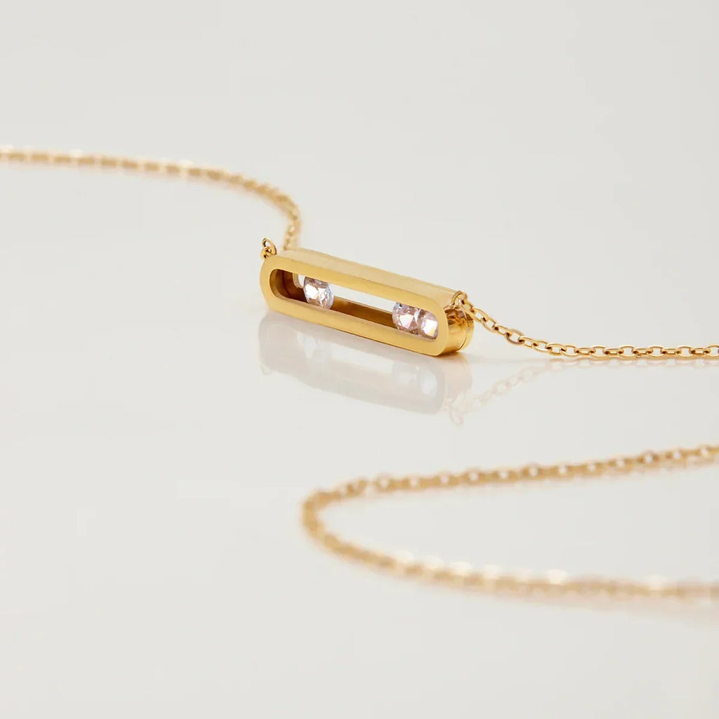 Thea Sculpted Gold Pendant Necklace