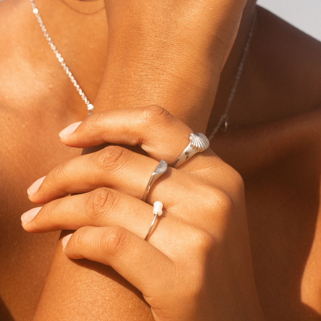 18K Gold Plated Sunrise Half-Sun Stackable Ring