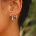 18K Gold Plated Classic Hoop Earrings 3 Sizes