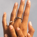 18K Gold Plated Sunrise Half-Sun Stackable Ring