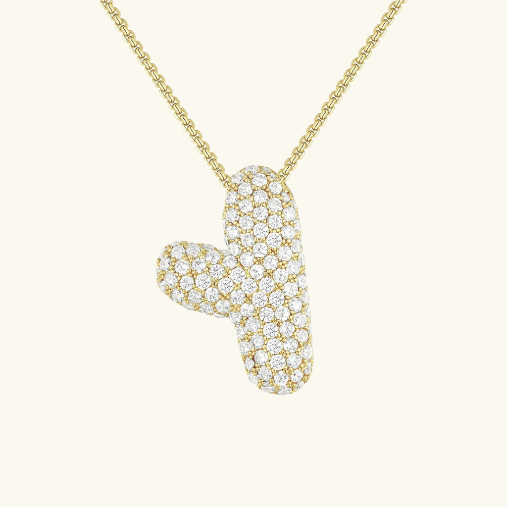 Genevieve Bubble Initial Necklace