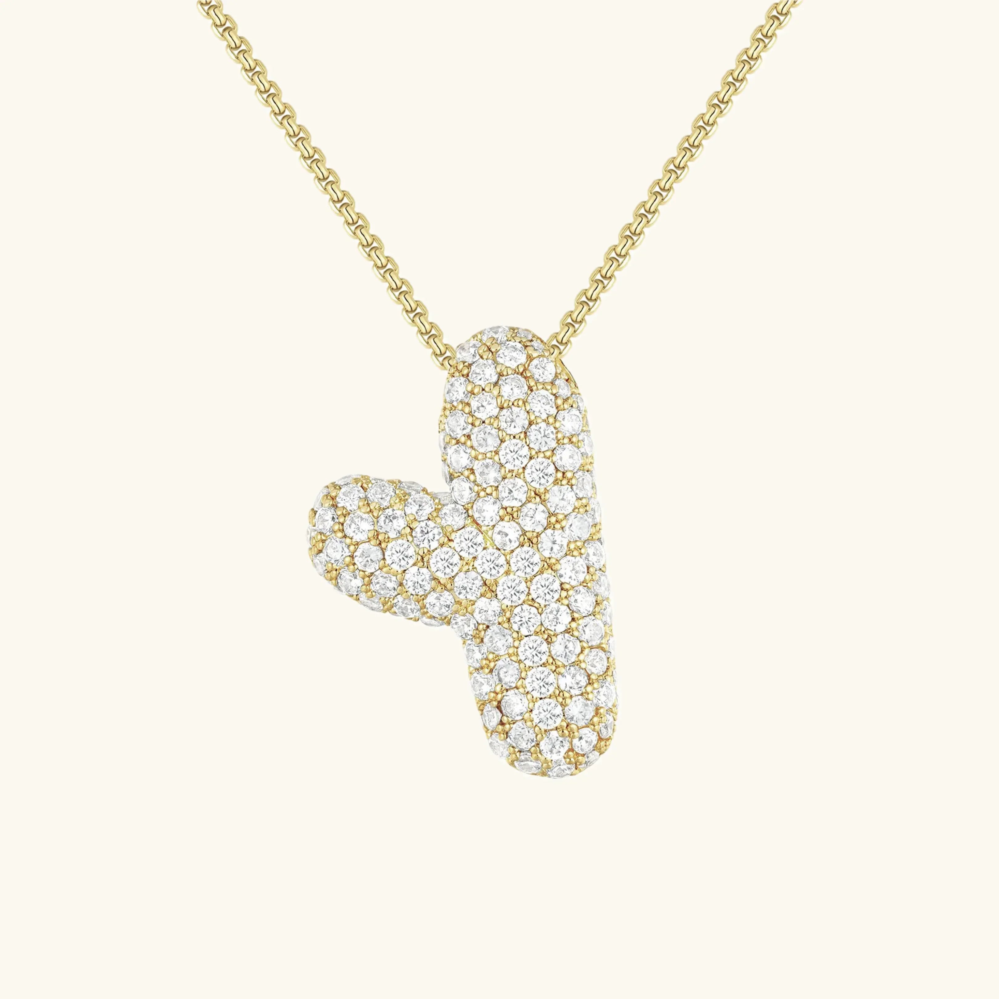 Genevieve Bubble Initial Necklace