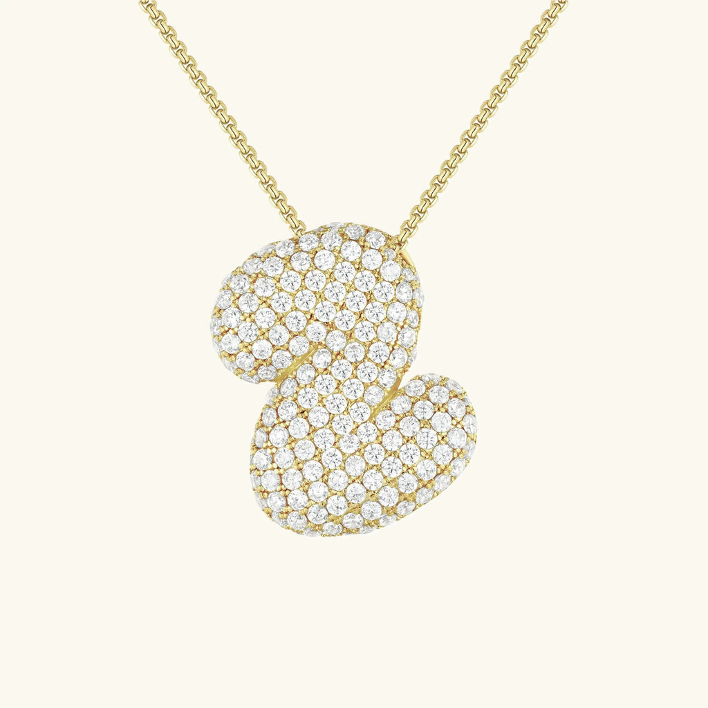 Genevieve Bubble Initial Necklace