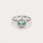 18K Gold Plated Blue Stone Ring by Lara Verne