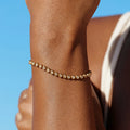 18K Gold Plated Zirconia Tennis Bracelet Waterproof