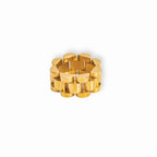 Beauty Wide Chain Minimalist Ring Gold Plated 18K